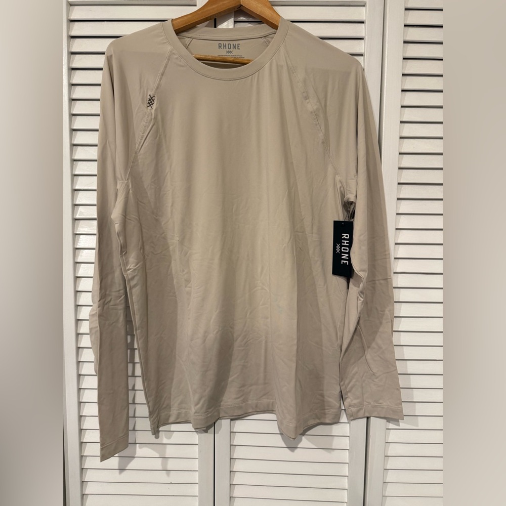 Rhone Men's Light Tan Long Sleeve Shirt